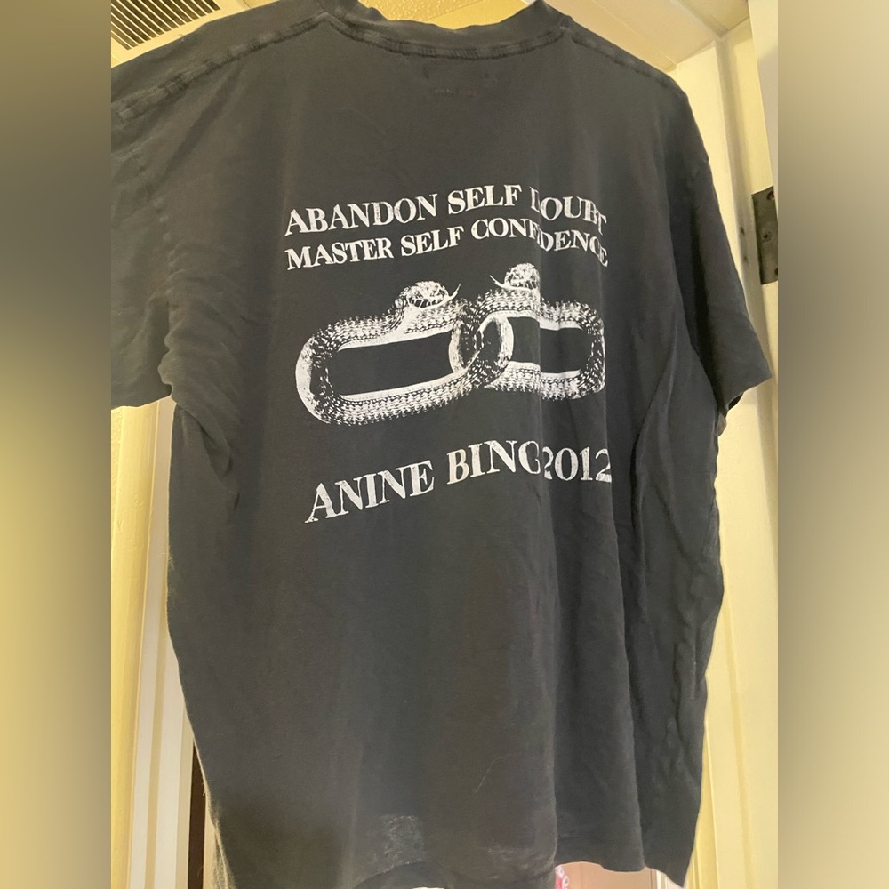 Anine Bing Black Graphic T-Shirt